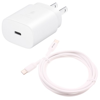 For Samsung Galaxy Note 20/Ultra/10/Plus - PD Type-C 25W Fast Home Charger 10ft