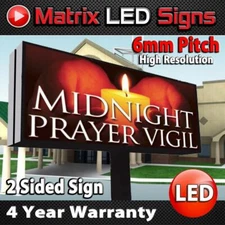 LED Sign Outdoor Full Color 2 Sided LED Programmable Message Digital Sign P6