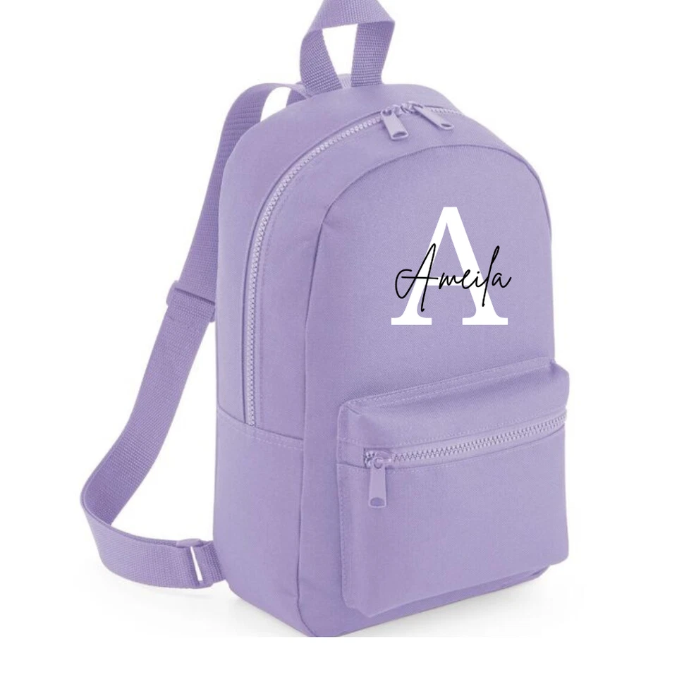 Personalised Girls Backpack Bag Mini School PE Club Nursery Any Name Rucksack - Image 3 of 4