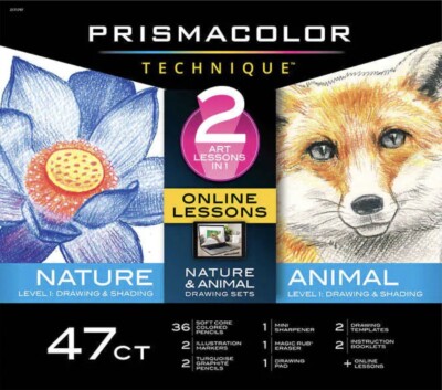 Prismacolor Technique, Art Supplies with Digital Art Lessons 47 Count Brand New