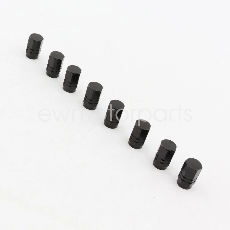8x Black Aluminum Hexagon Style Wheel Rim Tyre Valve Stem Caps fit for Harley - Image 3 of 4