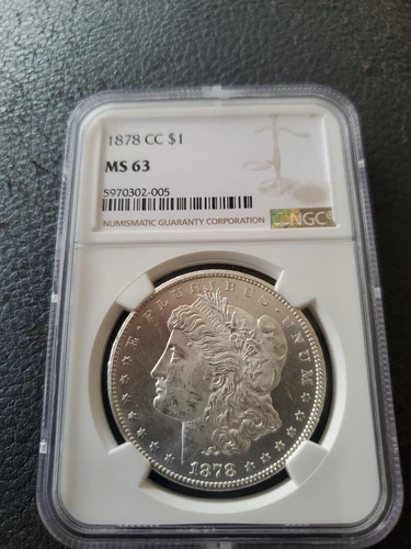 1878-CC MS-63 Morgan Silver Dollar NGC Mintstate 63 ** Premium Quality 