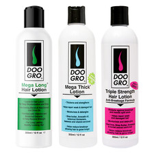 DOO GRO Mega Long, Mega Thick, Triple Strength Hair Lotion Set 12 fl oz Each