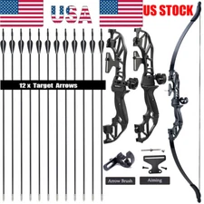 Archery 53" Takedown Recurve Bow with Bow Sight, Arrow Rest / 12X Target Arrows