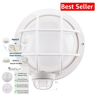900 Lumen LED Outdoor Ceiling Light - Modern Design for Indoors & Outdoors