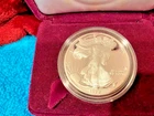 1990-S AMERICAN EAGLE 1 OZ PURE SILVER PROOF DOLLAR,MINT IN BOX,LUSTEROUS w/COA