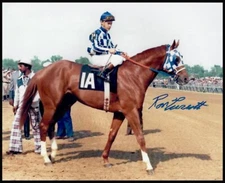 Secretariat - Ron Turcotte signed 1973 Kentucky Derby 8X10 photo + COA