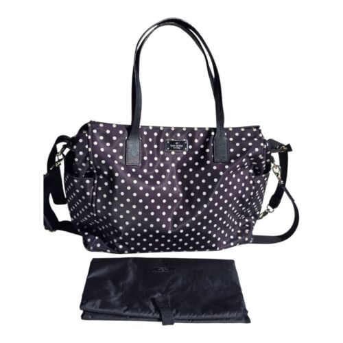 Kate Spade Kaylie Polka Dot Tote Diaper Baby Bag Work Travel Satchel Large