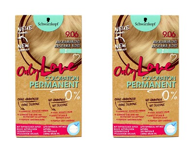 2x Schwarzkopf Only Love Permanent Coloration Macadmia Blond 9.06 , EA708431