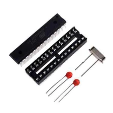 ATMEGA328 MCU + 16MHZ Crystal + 22pF Capacitors + IC Socket Kit
