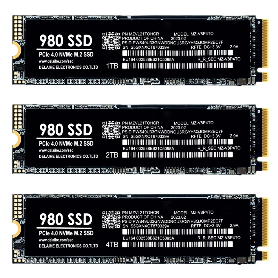 4TB 2TB 1TB M.2 SSD 2280 NVMe 980 PCIe 4.0 Interne Solid-State-Laufwerk