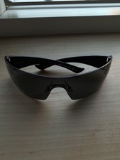 Gucci GG1958S 002 Shield Oversized Black Sunglasses Gray Tinted Lenses Unisex