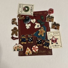 Mill Hill Lot Of 25 ceramic buttons, cross stitch, needlepoint, craft