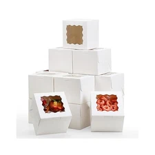 15-Pack Small Cake Boxes for Single Layer Treats
