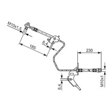 Bosch Bremsschlauch hinten für Opel Astra Combo Meriva Zafira