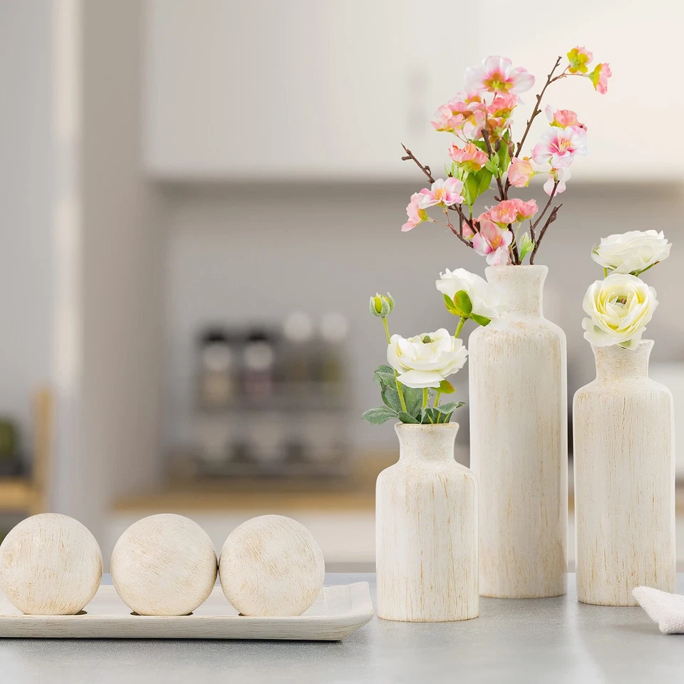 Rustic Luxe Decorative Tray and Orb Set - Centerpiece Table Decorations for C... - Image 4 of 4