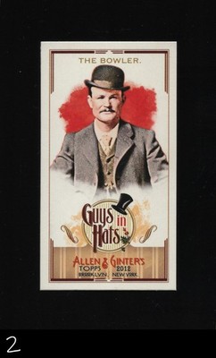 2012 Topps Allen & Ginter Mini Guys In Hats SSP Case Hit #1 The Bowler