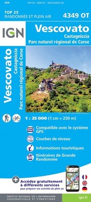 Institut Géographique Nati Vescovato / Castagniccia / PNR de C (Map) (UK IMPORT)