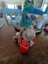 BOYDS LIGHTEN UP IT'S CHRISTMAS SPARKY MOOSE PLUSH Hat Is Adorable! w Tags