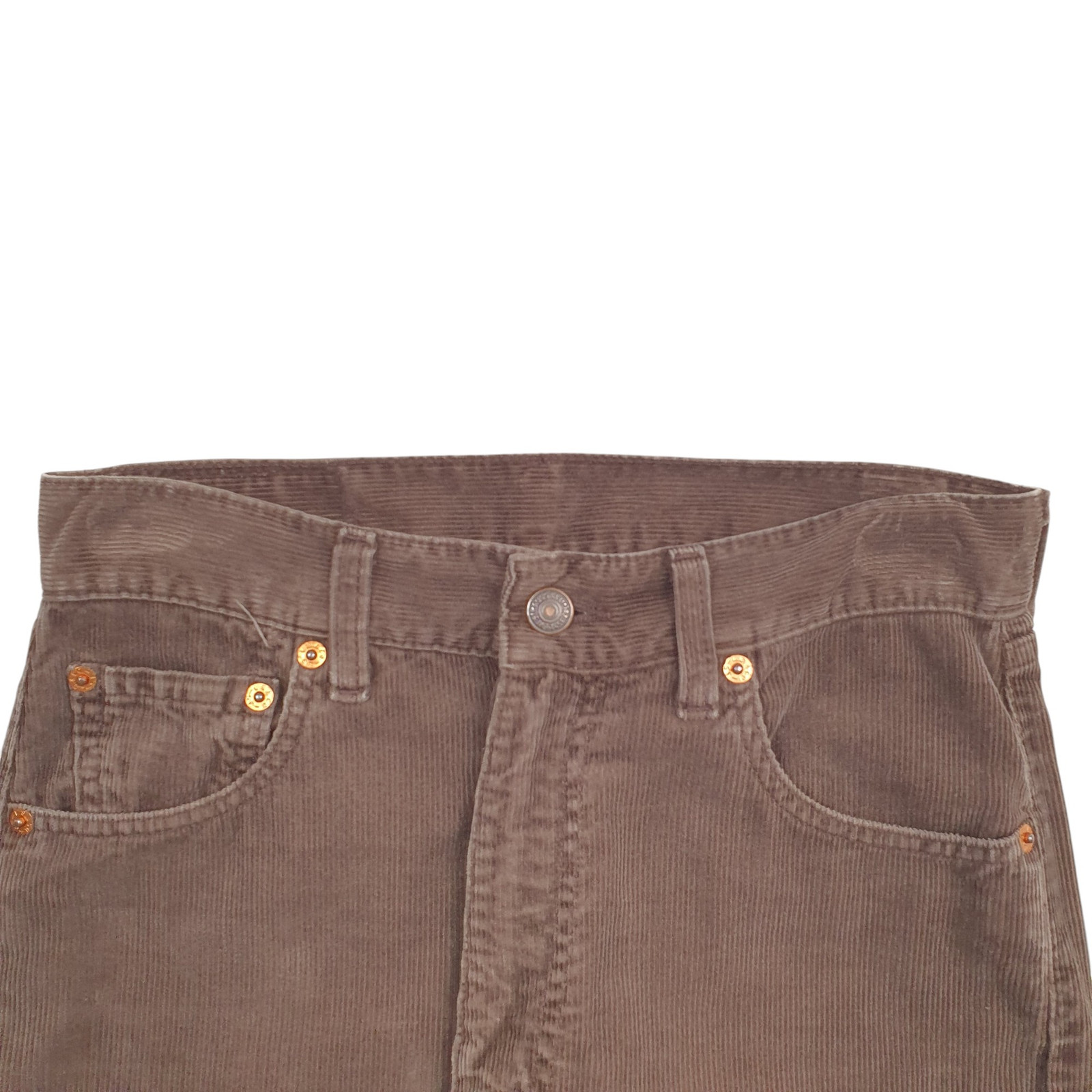 LEVIS Corduroy Trousers Cord Jeans Cotton Brown Mens W28 L32 image 2