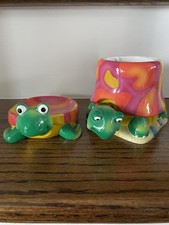 Van Pelt Studio Turtle Soap Dispenser And Soap Dish