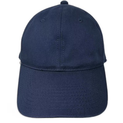 Signatures Snapback Hat Blue Solid Color Structured Adjustable OS 6-Panel Cap