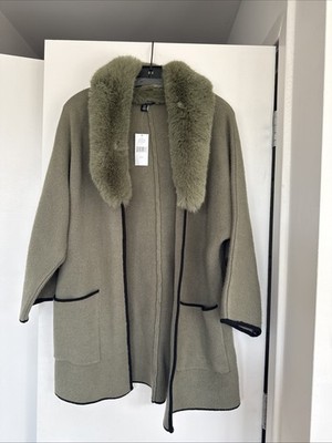 Saks Fifth Avenue Cardigan (Small) Faux Fur