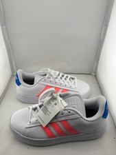 adidas womens grand court alpha white pink blue 7.5