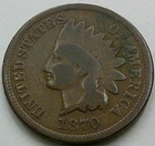 US 1870 Indian Head Cent  **