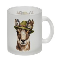 GäMse Mit AlpenläNdischem Trachtenhut Glas Tasse