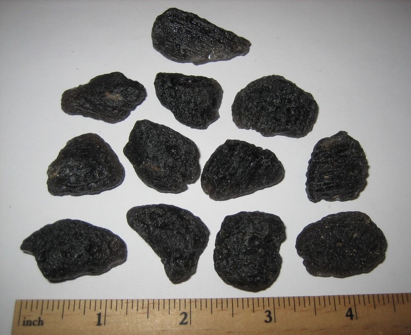 12 SMALL NATURAL ROUGH 1"- 1.2" AGNI MANI ( AGNI MAGNITITE) TEKTITES ~ 89grams