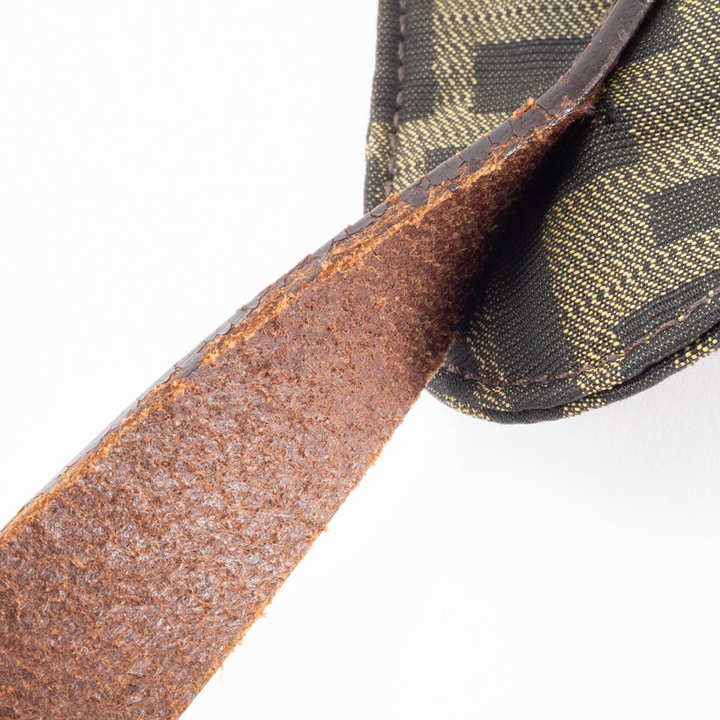 FENDI Zucca Canvas Khaki Green Womens Short Crossbody Bag 16389 Pre-owned Auth thumbnail 14