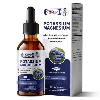Magnesium Glycinate Supplement Liquid Drops Ultra Concentrated 1500MG 60ML