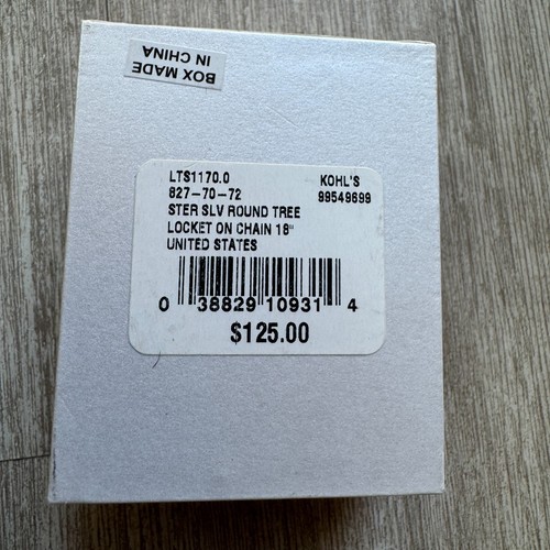 Treasured Moments Sterlingsilber Medaillon Halskette 18" runder Baum NEU $125 UVP - Bild 3 von 4