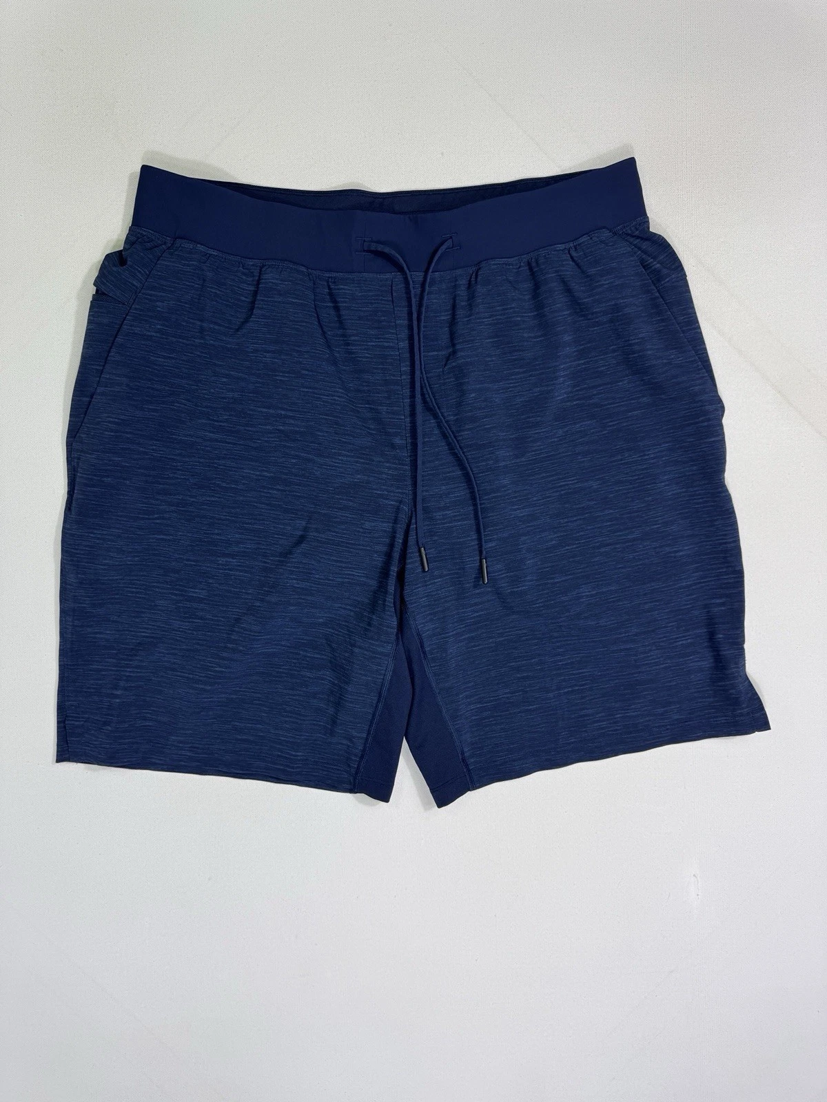 Lululemon T.H.E Shorts Men's XL Blue Drawstring Lined Gym Active Running Workout
