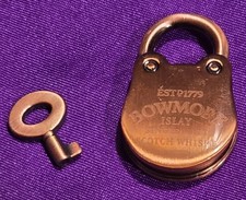 RARE! Lot of 2 BOWMORE WHISKEY LOCK & KEY PROMOTIONAL ITEMS!  PROMO! SHIPS FREE!