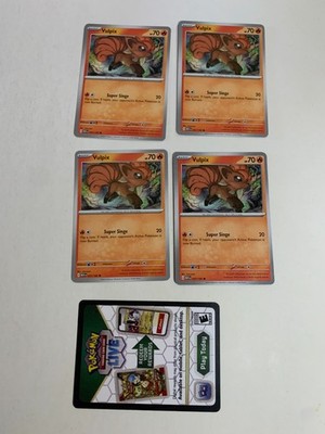 VULPIX 037/165 - Pokemon Scarlet & Violet 151 -  NM / UNPLAYED + Code CARD