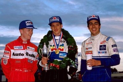 Gareth Rees with Dario Franchitti and British Formula Three Champi- Old Photo
