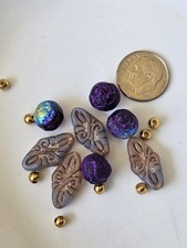 Czech Glass Purples Bead Mix  D8 