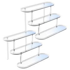 Acrylic Risers Display Stand, Clear Perfume Organizer, Clear Cupcake Stand Ho...