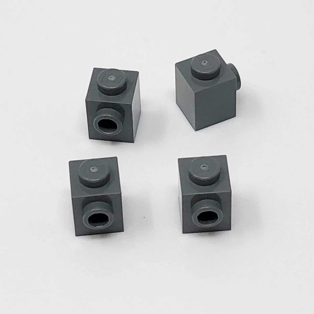 87087 LEGO Parts Brick Modified 1x1 w Stud on 1 Side DARK BLUISH GRAY 4