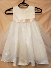 JoLene Dress Child Size 4 White Tulle Baptism Communion Wedding