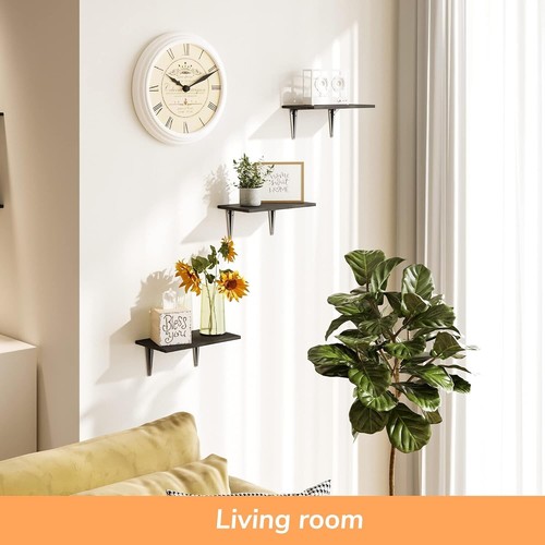 Versatile Black Floating Shelf For Bedroom, Kitchen, and Living Room Display - Picture 7 of 10