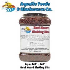 Beef Heart Sinking Bits, Perfect for Discus, Cichlids All types of Tropicals