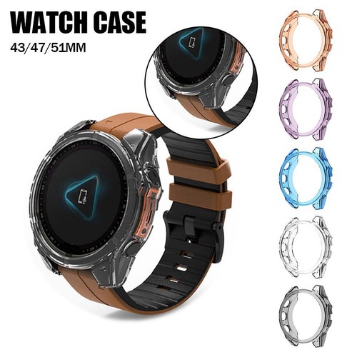Coque Protection Silicone Pour Garmin Fenix 8 - Étui TPU Antichoc Souple Compatible Fenix 8