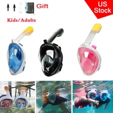 US Kids Adults Snorkel Face Mask Swimming Scuba Full Anti-Fog Diving For GGopro