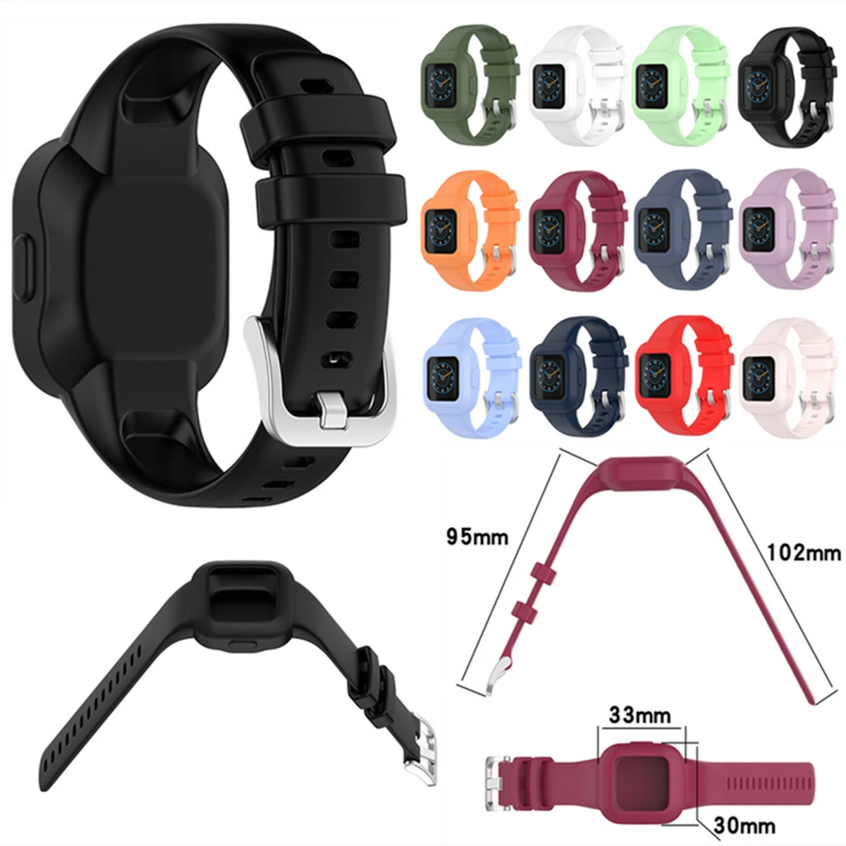 For Garmin Forerunner 610 Watch Silicone Wrist Strap Bracelet Replacement  Band