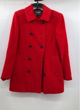 Mackintosh Red Vintage 100% Wool Double Breasted Peacoat - Size 1