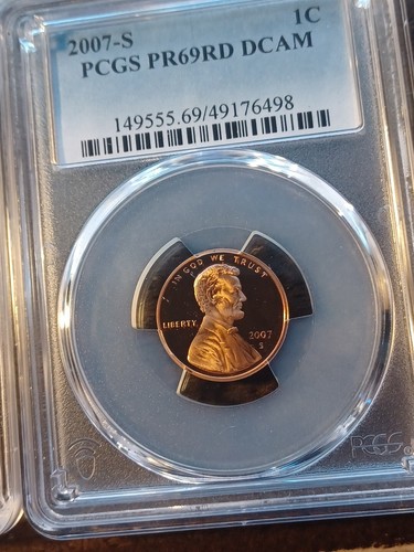 2007s set of pcgs pr69 dcam 1c,5c,10c, 5 state 25c, 50c,$1 coins w/ case - Picture 11 of 24