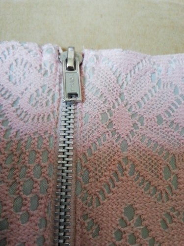New Look Pink Lace Style Dress Size 16 Sleeveless Full Zip Back Ladies - Picture 14 of 14